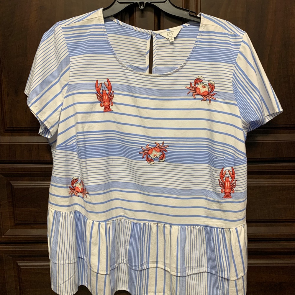 Crown & ivy lobster 🦞 shirt, 1X